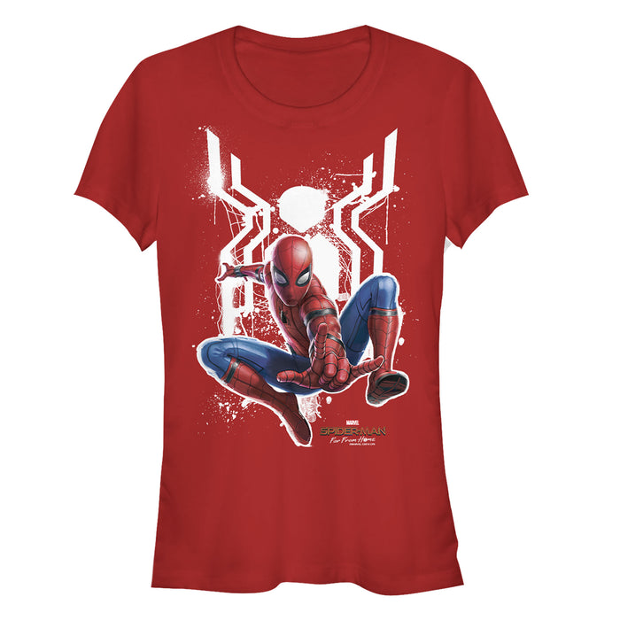 fifth sun Junior's Marvel Spider-Man: Far From Home Logo Splatter T-Shirt