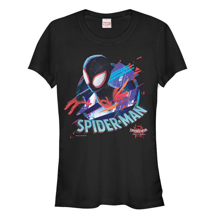 fifth sun Junior's Marvel Spider-Man: Into the Spider-Verse Cracked T-Shirt