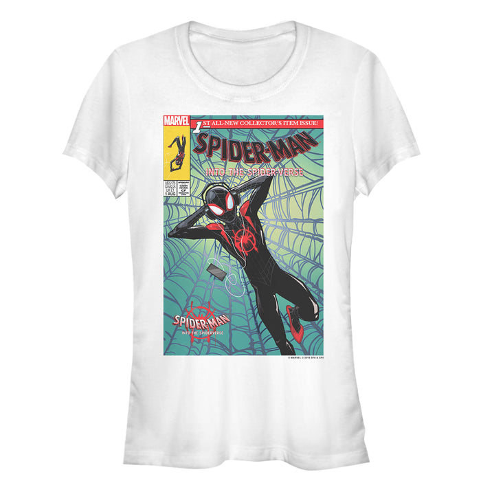fifth sun Junior's Marvel Spider-Man: Into the Spider-Verse Comic Cover T-Shirt