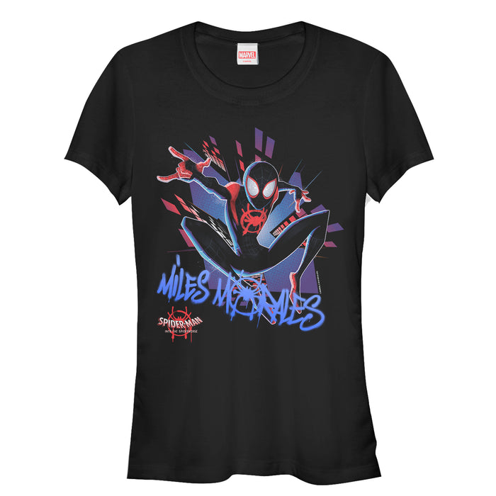 fifth sun Junior's Marvel Spider-Man: Into the Spider-Verse Miles Graffiti T-Shirt