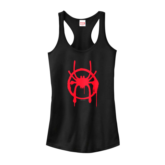 fifth sun Junior's Marvel Spider-Man: Into the Spider-Verse Symbol Racerback Tank Top