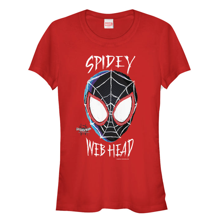 Fifth Sun Junior's Marvel Spider-Man: Into The Spider-Verse Web Head T-Shirt