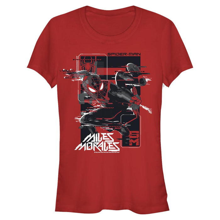 Fifth Sun Junior's Marvel Spider-Man: Miles Morales Glitch Frame T-Shirt