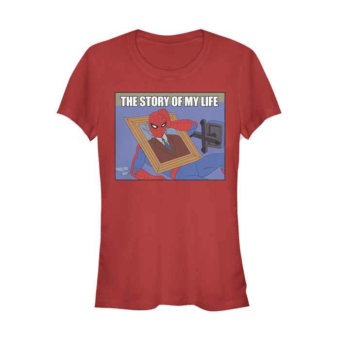 fifth sun Junior's Marvel Spider-Man Story of Life T-Shirt