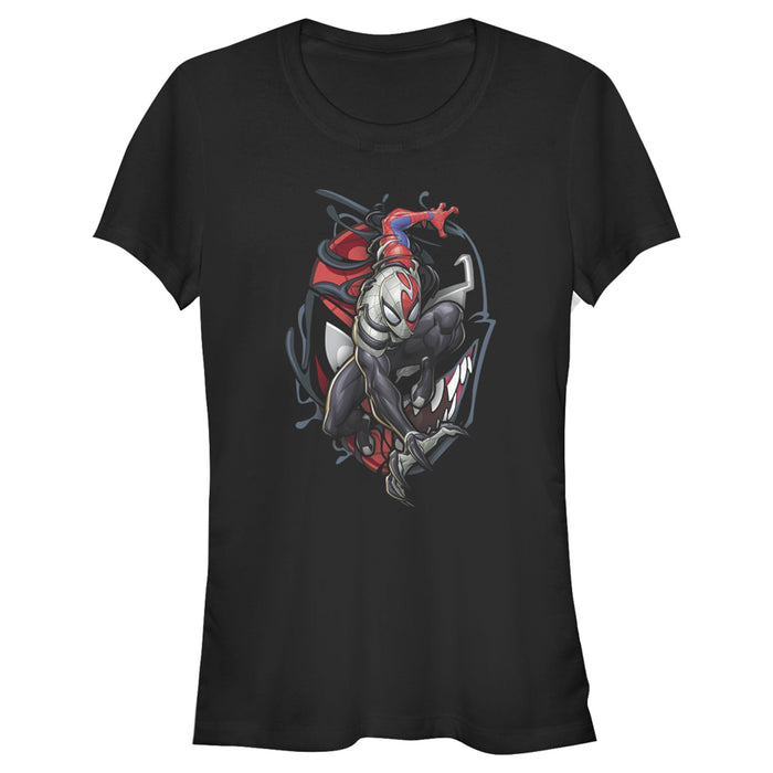 fifth sun Junior's Marvel Spider-Man Venom Mask Symbol T-Shirt