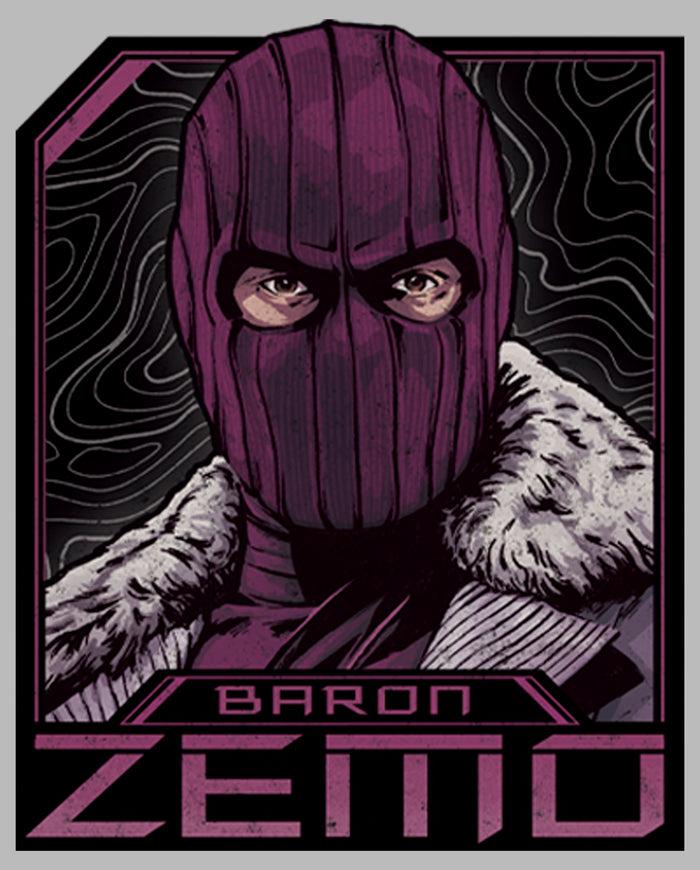 Fifth Sun Junior's Marvel The Falcon And The Winter Soldier Baron Zemo Badge T-Shirt