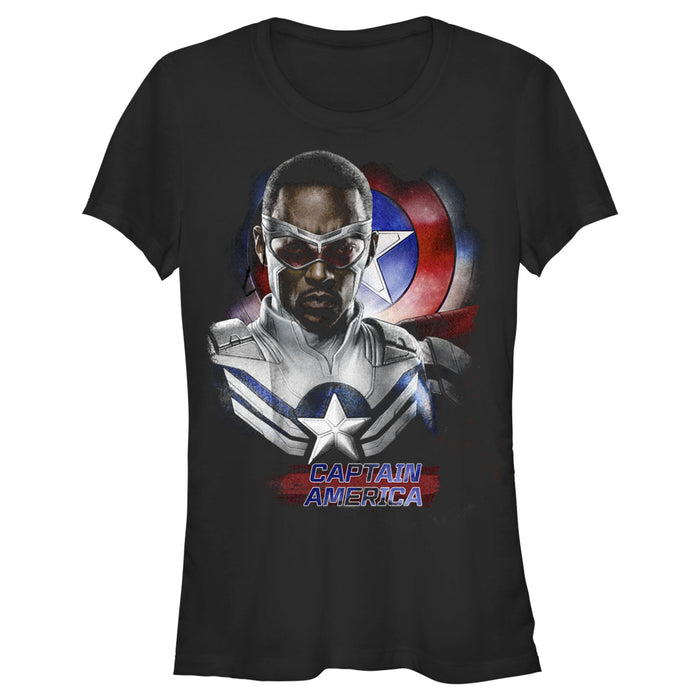 fifth sun Junior's Marvel The Falcon and the Winter Soldier Captain America Pose Sam T-Shirt