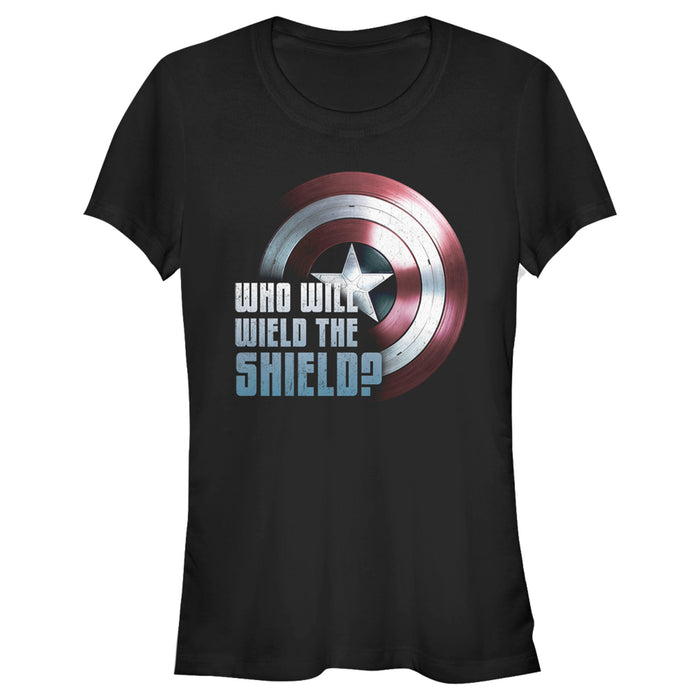 fifth sun Junior's Marvel The Falcon and the Winter Soldier Wield the Shield T-Shirt
