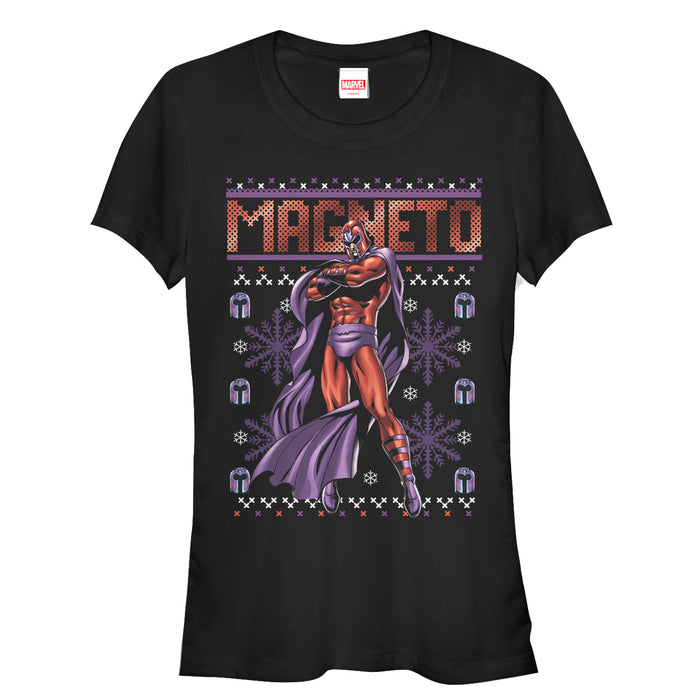 fifth sun Junior's Marvel Ugly Christmas X-Men Magneto T-Shirt