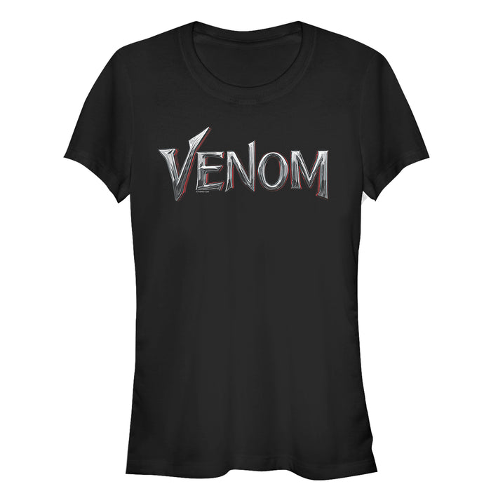 fifth sun Junior's Marvel Venom Film Metallic Logo T-Shirt