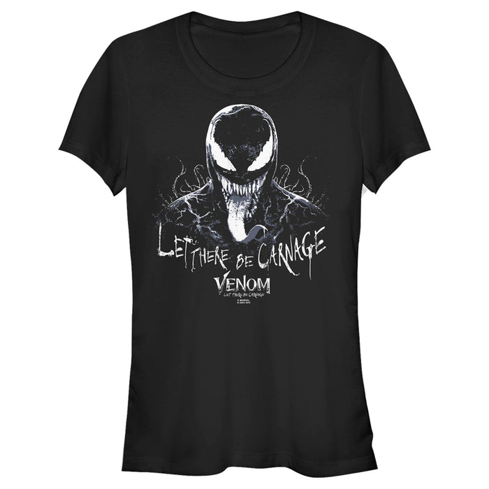 fifth sun Junior's Marvel Venom: Let There be Carnage Black and White T-Shirt