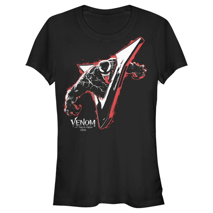 fifth sun Junior's Marvel Venom: Let There be Carnage Shiny V T-Shirt
