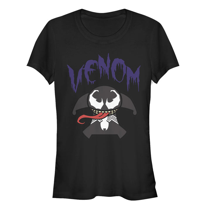 fifth sun Junior's Marvel Venom Muscle Kawaii T-Shirt