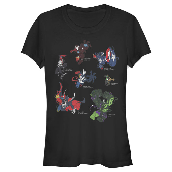 fifth sun Junior's Marvel Venomized Hero Circle T-Shirt