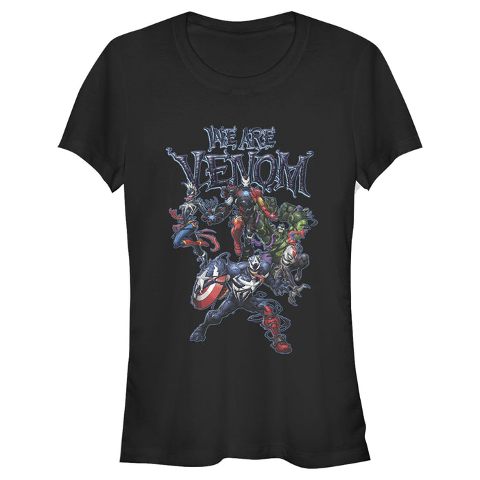 fifth sun Junior's Marvel We Are Venom Character Menagerie T-Shirt