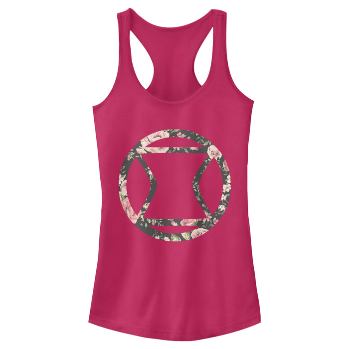 Fifth Sun Junior's Marvel Widow Floral Racerback Tank Top