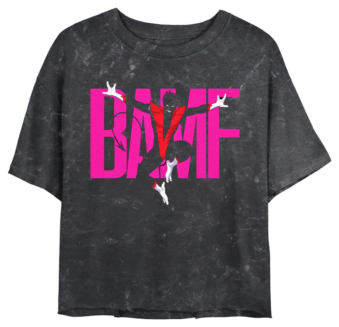 fifth sun Junior's Marvel: X-Men '97 Nightcrawler Bamf Bold Pink T-Shirt