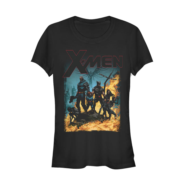 fifth sun Junior's Marvel X-Men Flame Portrait T-Shirt