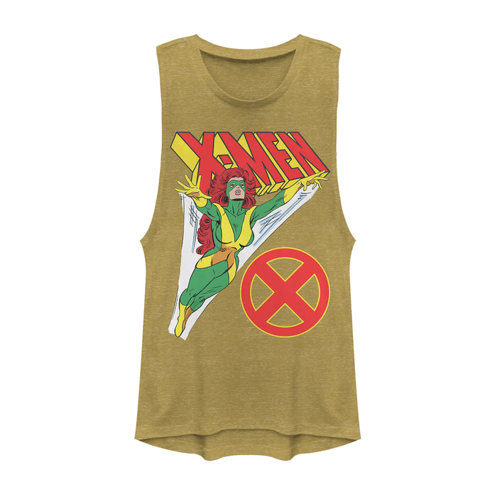 fifth sun Junior's Marvel X-Men Jean Grey Flight Festival Muscle Tee