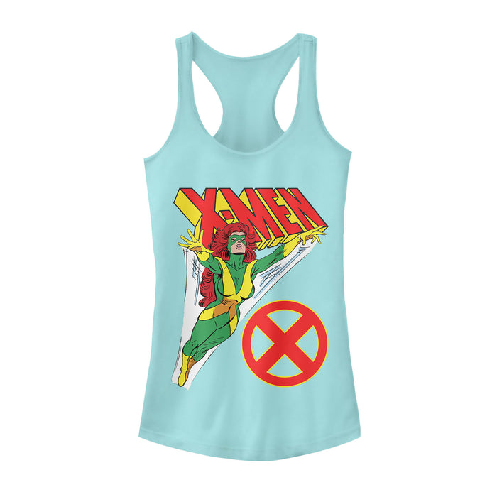 fifth sun Junior's Marvel X-Men Jean Grey Flight Racerback Tank Top