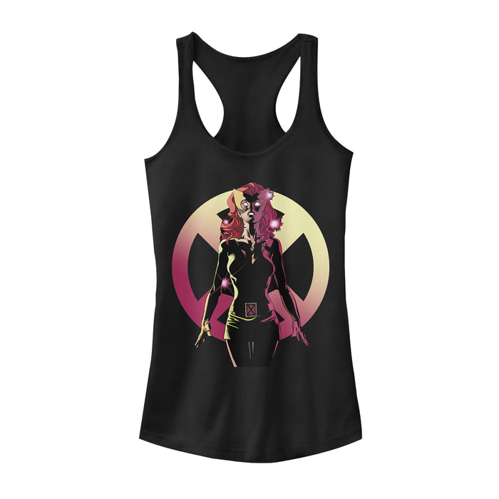 fifth sun Junior's Marvel X-Men Jean Grey Logo Racerback Tank Top