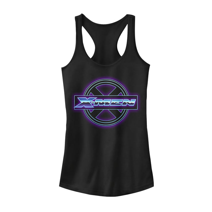 fifth sun Junior's Marvel X-Men Neon Logo Racerback Tank Top