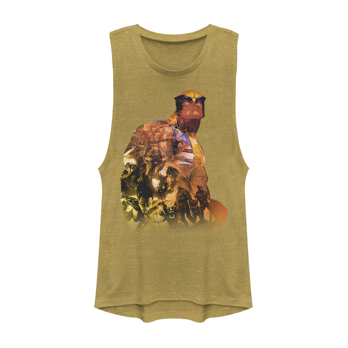 fifth sun Junior's Marvel X-Men Wolverine Pattern Festival Muscle Tee
