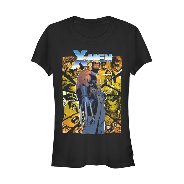 fifth sun Junior's Marvel X-Men Wolverine Shattered Scene T-Shirt