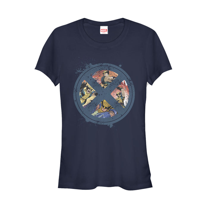 fifth sun Junior's Marvel X-Men Wolverine Splatter Logo T-Shirt