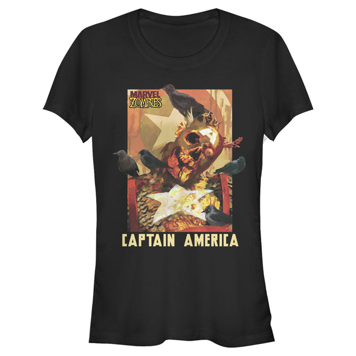 fifth sun Junior's Marvel Zombies Captain America Bird Brain T-Shirt