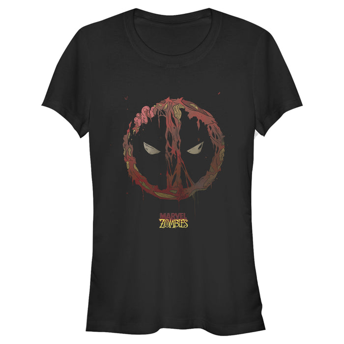 fifth sun Junior's Marvel Zombies Deadpool Mask T-Shirt