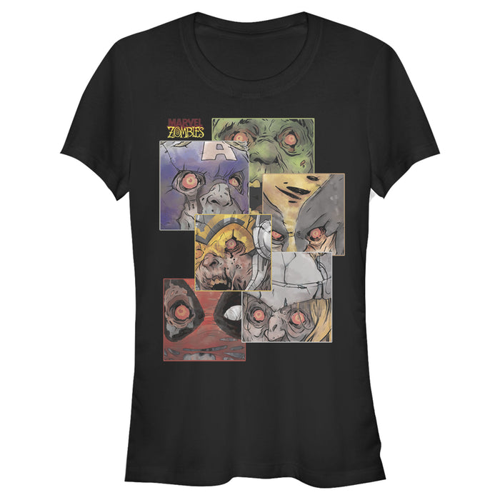 fifth sun Junior's Marvel Zombies Hero Squares T-Shirt