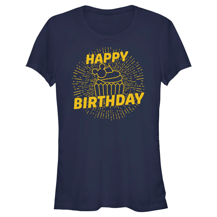 fifth sun Junior's Mickey & Friends Happy Birthday Cupcake T-Shirt
