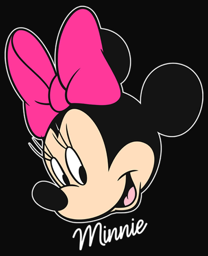 Fifth Sun Junior's Mickey & Friends Minnie Mouse Portrait Cowl Neck Sweatshirt