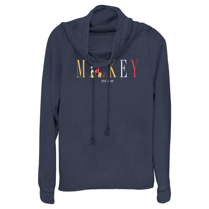 fifth sun Junior's Mickey & Friends Since 1928 Cowl Neck Sweatshirt