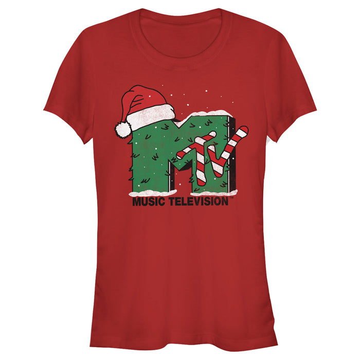 fifth sun Junior's MTV Christmas Monster Logo T-Shirt