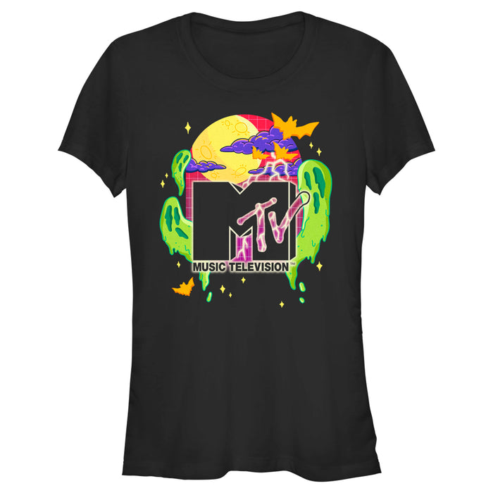 fifth sun Junior's MTV Colorful Halloween Logo T-Shirt