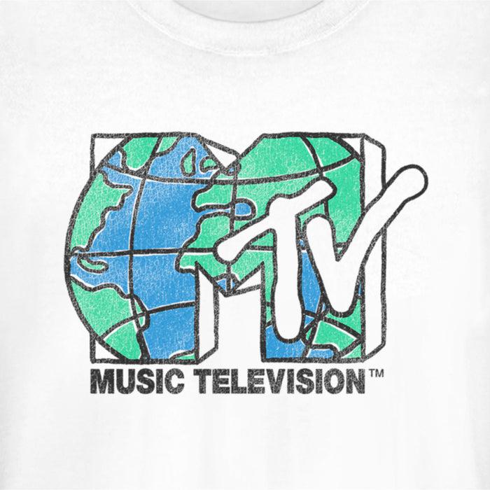 Fifth Sun Junior's MTV Distressed Earth Day Logo T-Shirt