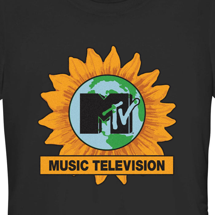 Fifth Sun Junior's MTV Earth Day Sunflower Logo T-Shirt