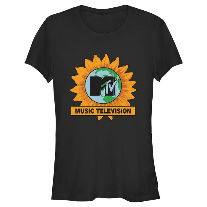 fifth sun Junior's MTV Earth Day Sunflower Logo T-Shirt