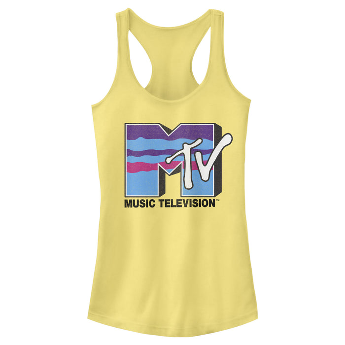fifth sun Junior's MTV Layers Logo Racerback Tank Top