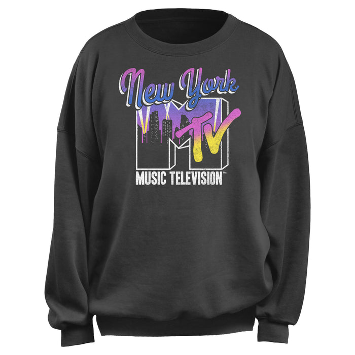 fifth sun Junior's MTV New York City Lights Sweatshirt