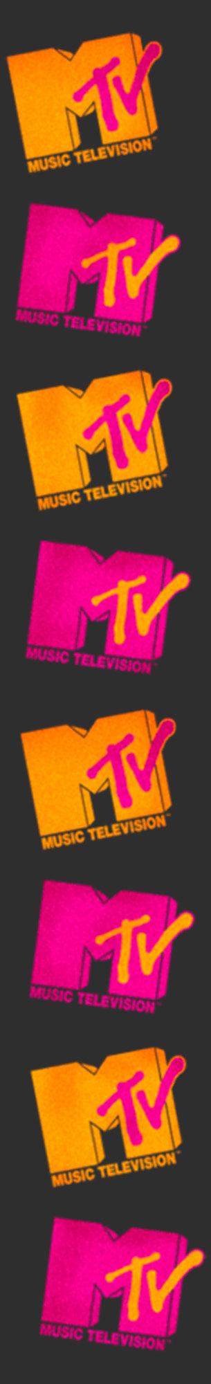 Fifth Sun Junior's MTV Repeated Orange And Pink Logo Jogger Pants