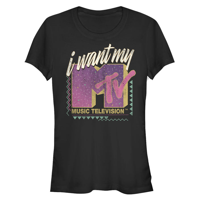 fifth sun Junior's MTV Retro I Want My Logo T-Shirt