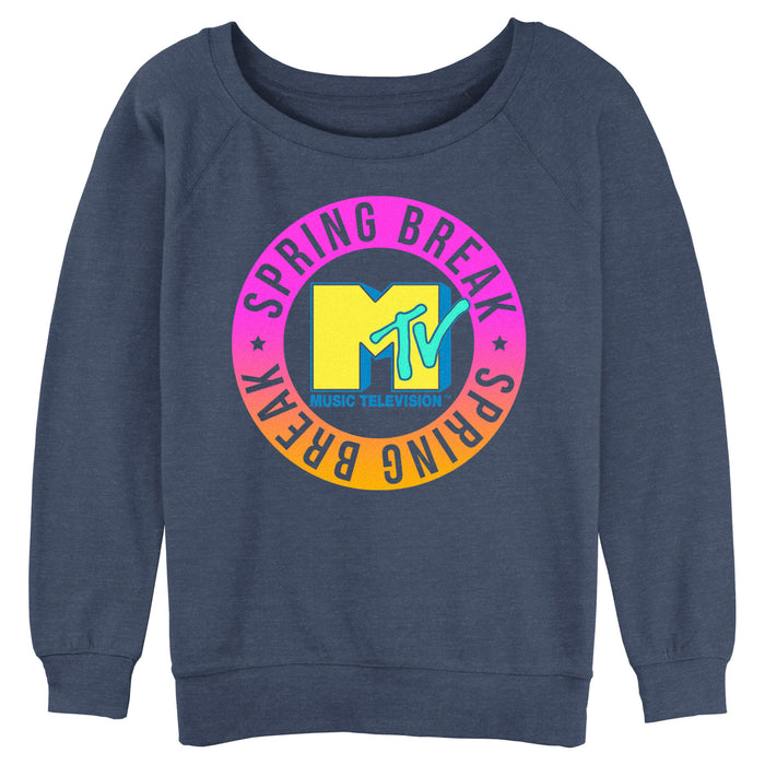 fifth sun Junior's MTV Spring Break Circle Sweatshirt