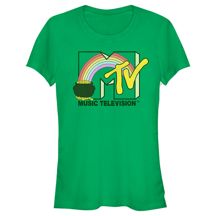 fifth sun Junior's MTV St. Patrick's Day Pot of Gold Logo T-Shirt