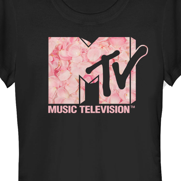 Fifth Sun Junior's MTV Valentine's Day Rose Petal Logo T-Shirt