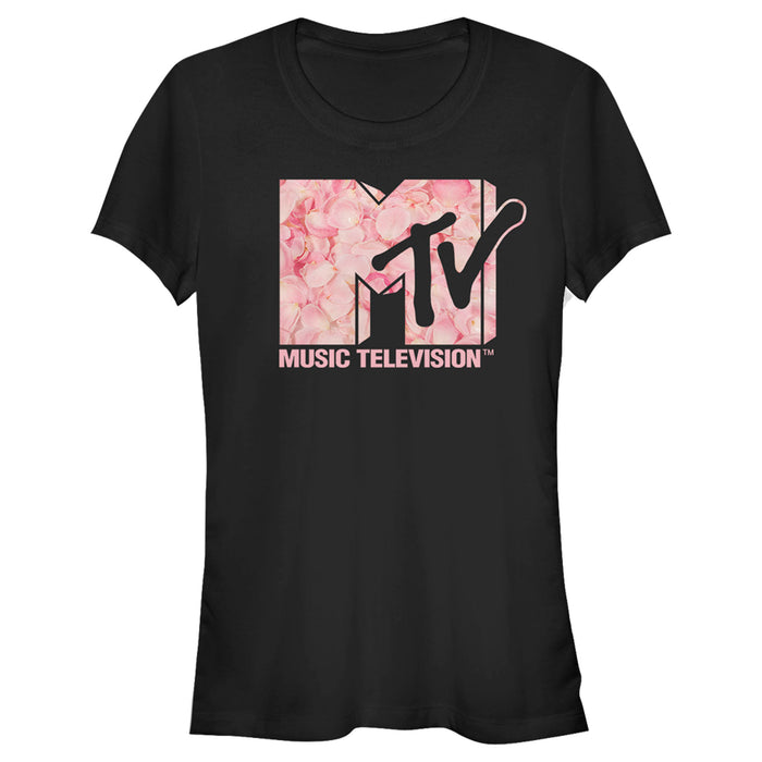 fifth sun Junior's MTV Valentine's Day Rose Petal Logo T-Shirt