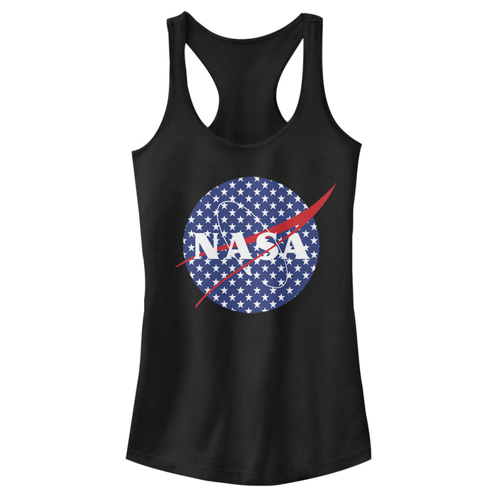 fifth sun Junior's NASA American Flag Stars Logo Racerback Tank Top
