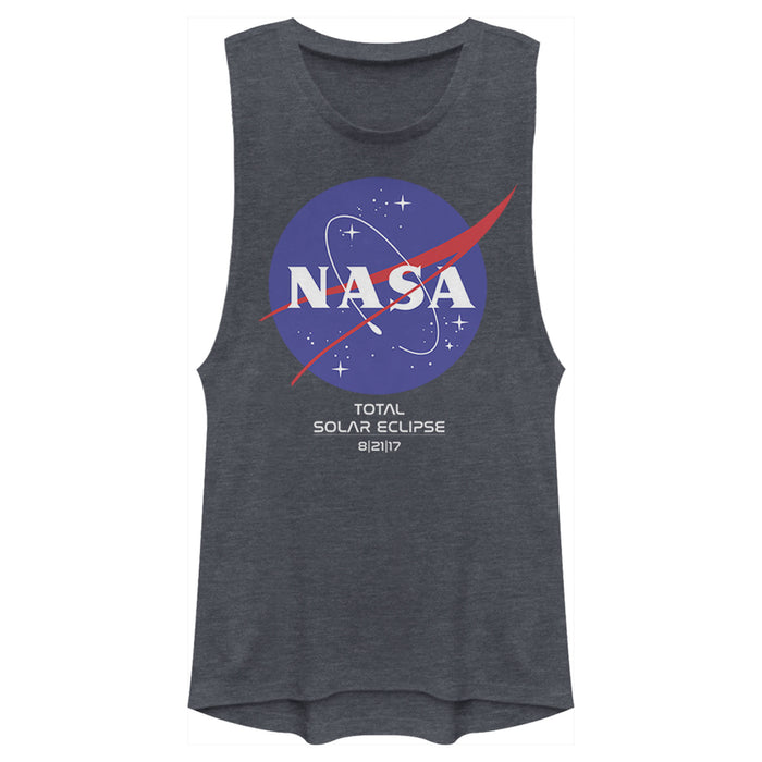 fifth sun Junior's NASA Classic Logo Total Solar Eclipse 2017 Festival Muscle Tee